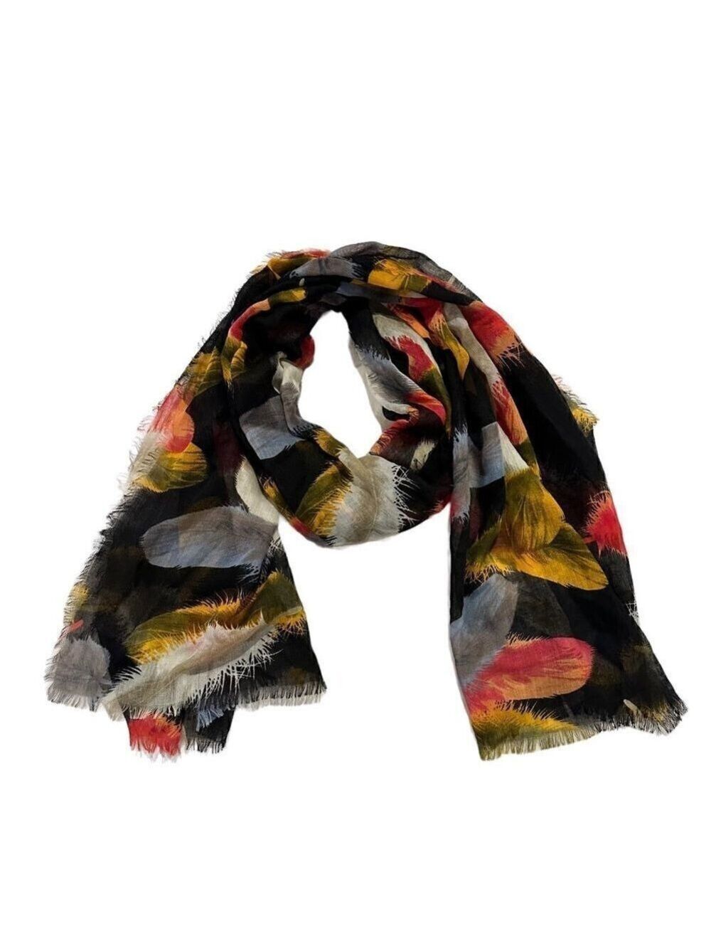 Bohemian Scarf Wrap Womens 71x28 Inch Lightweight Pink  Black Vacation Cruise